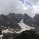 La via di salita, fotografata dalla zona rifugio