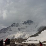 Dal rifugio Mantova guardando verso i Lyskamm. Non si vedono...